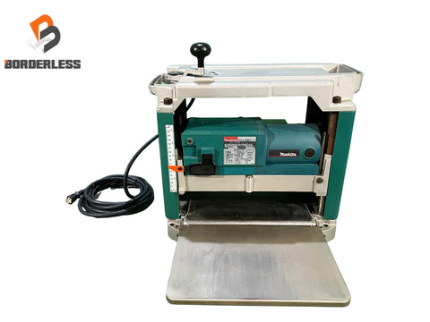 ☆中古品☆makita マキタ 100V 304mm 自動カンナ 2012NB 定盤固定式 替刃式 自動かんな盤 プレーナー 研磨機 大工道具128273