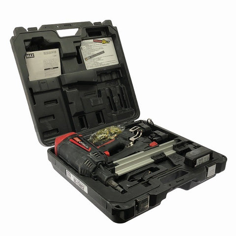 ☆比較的綺麗☆MAX マックス 38mm ガスネイラ GS-738C2 バッテリー2個+充電器+ケース ガス式鋲打ち機 ガス式鋲打機122505 - 0