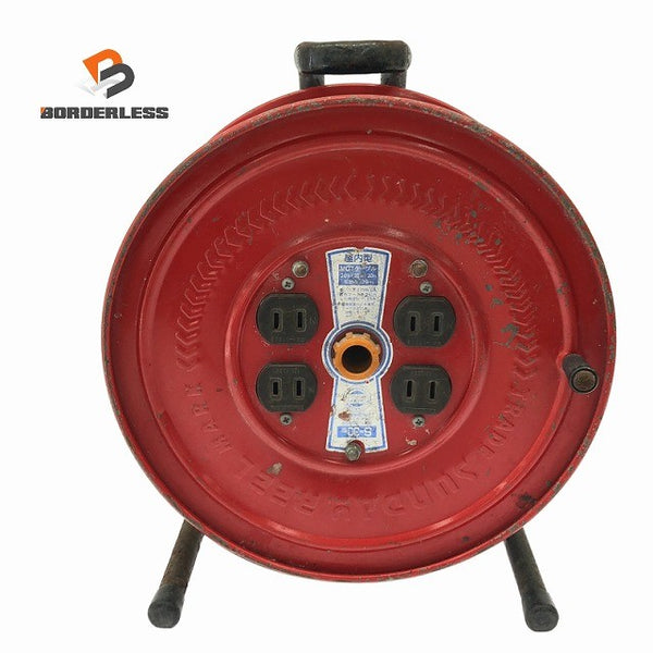 ☆中古品☆HATAYA ハタヤ 畑屋 100V 30m サンデーリール S-30 屋内用 電工ドラム コードリール ドラムリール 延長コード137214 - 1