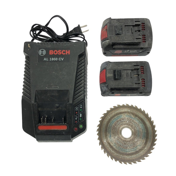 ☆中古品☆BOSCH ボッシュ 18V 充電式チップソーカッター GKM18V-LI バッテリ2個(2.6Ah 1.3Ah) 充電器付 チップソー切断機118645 - 10