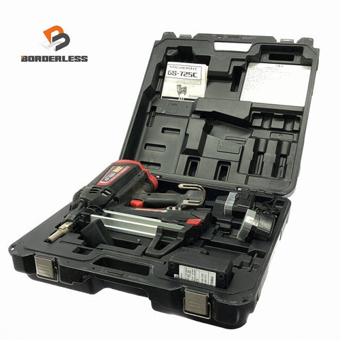 ☆中古品☆ MAX マックス 6V 充電式ガスネイラ GS-725C 本体+バッテリー2個(1.5Ah)充電器+パーツ+ケース133178