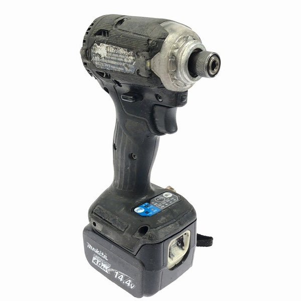 ☆中古品☆makita マキタ 14.4V 充電式インパクトドライバー TD161D 黒/ブラック バッテリ1個(14.4V4.0Ah) 充電器付 コードレス - 3