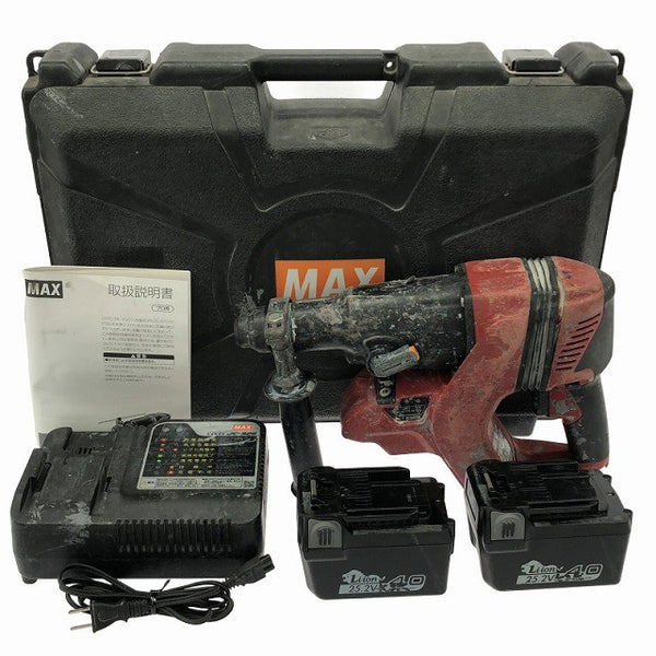 ☆中古品☆MAX マックス 25.2V 充電式ブラシレスハンマドリル PJ-R266A-B2C/2540A バッテリ2個(4.0Ah)充電器+パーツ+ケース135772 - 3