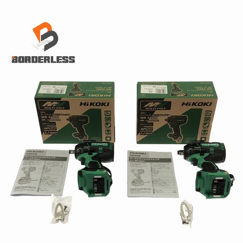 ☆未使用品2点セット☆HiKOKI ハイコーキ 36V コードレスインパクトレンチ WR36DH(NN) 本体のみ 12.7mm 充電式 ナット締め付け110991
