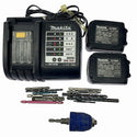 ☆中古品☆makita マキタ 14.4V 充電式インパクトドライバー TD135DSHX 青/ブルー バッテリ2個(1.2Ah) 充電器 ケース コードレス126666 - 10