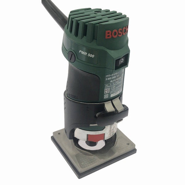 ☆比較的綺麗☆BOSCH ボッシュ 100V パワートリマー PMR500 ビット付 コード式 木材加工 トリミング ルーター 電動工具136055 - 3