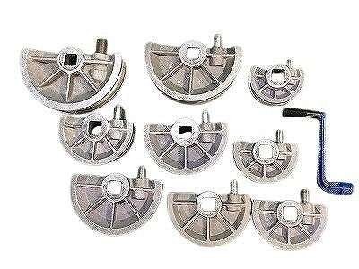 ☆中古品※コメント必読☆TASCO タスコ 手動式直管ベンダー UNI42 ハンドル シュー9個 ガイド6個 リング9付 パイプベンダー UN142137134 - 8