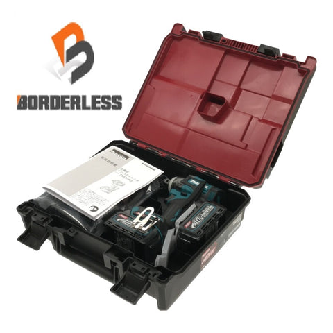 ☆未使用品☆makita マキタ 40Vmax 充電式インパクトレンチ TW004GRDX バッテリ2個(40Vmax2.5Ah) 充電器 ケース133698