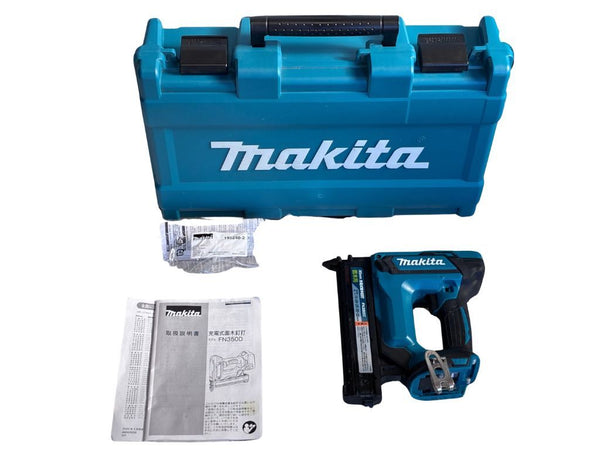 ☆比較的綺麗☆makita マキタ 18V 35mm 充電式面木釘打 FN350DZK 本体+ケース フィニッシュネイラ 仕上釘打ち機137366 - 3