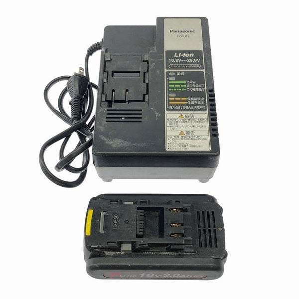 ☆中古品☆Panasonic パナソニック 14.4V/18V 充電インパクトドライバー EZ75A7 バッテリ1個(18V 3.0Ah) 充電器付 充電式117986 - 9