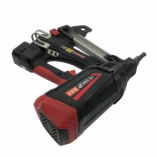 ☆中古品☆MAX マックス 6V 38mm ガスネイラ GS-738C2 バッテリ2個(6V 1.5Ah)充電器+ケース付 ガス式鋲打ち機 ガスピン打ち機 - 6