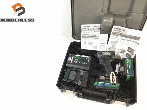 ☆未使用品☆ HIKOKI ハイコーキ 36V コードレスインパクトドライバ WH36DD(2XHBSZ) ブラック バッテリ2個(BSL36A18BX) 充電器 ケース付129241