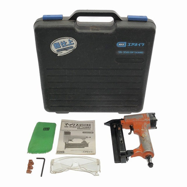 ☆中古品☆ケースオマケ♪ MAX マックス 常圧 仕上げ釘打機 エアネイラ TA-35A/F35MO 釘打ち機 エア工具 大工道具 エアツール119946 - 3