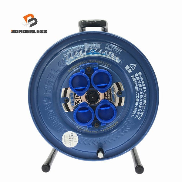 ☆未使用品☆/HATAYA ハタヤ 畑屋 100V 30m サンデーレインボーリール SS-30 屋外用 電工ドラム コードリール 延長コード130495 - 1