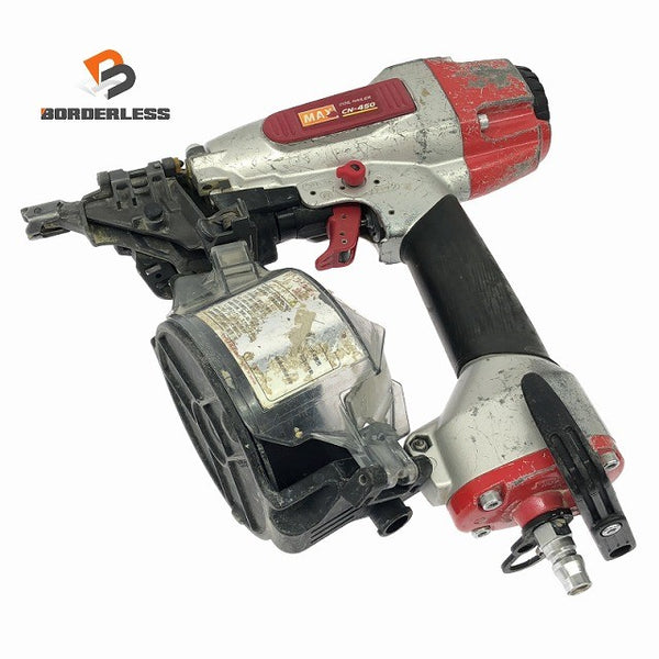 ☆中古品☆MAX マックス 常圧エア コイルネイラ CN-450 エア釘打機 大工道具 エアツール133956 - 1