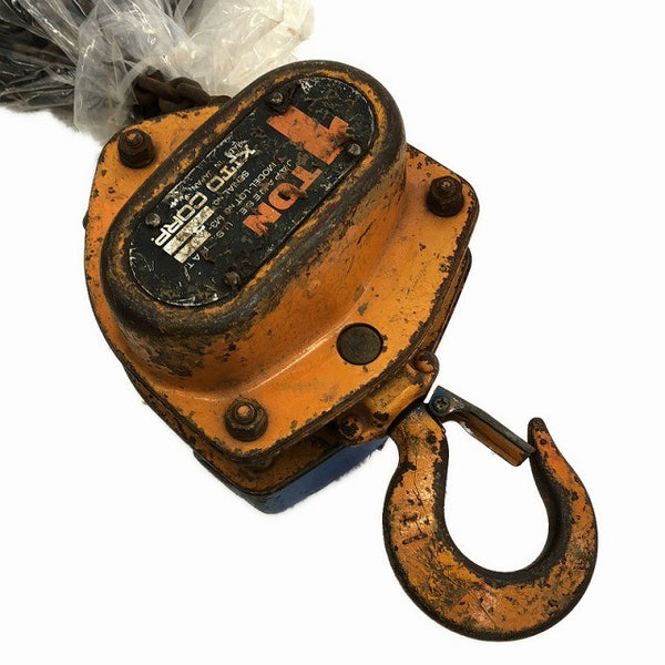 ☆中古品2個セット☆KITO キトー チェーンブロック M3形 CB010 荷重1.0ton/1ton 揚程2.5m 手動式 チェンブロック 吊り具 荷揚げ機135681 - 3