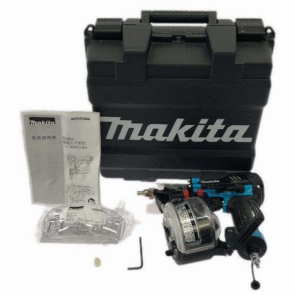 ☆比較的綺麗☆makita マキタ 50mm 高圧 エア釘打機 AN514HM ケース付 エア釘打ち機 ロール釘打機 コイルネイラ135784 - 3