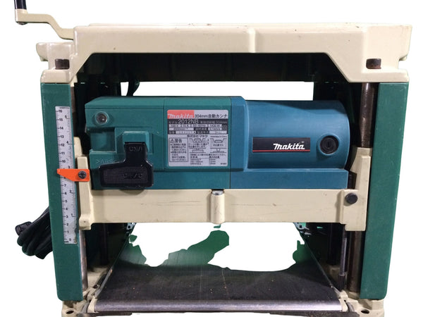 ☆中古品☆makita マキタ 100V 304mm 自動カンナ 2012NB 定盤固定式 替刃式 自動かんな盤 プレーナー 研磨機 大工道具118042 - 10