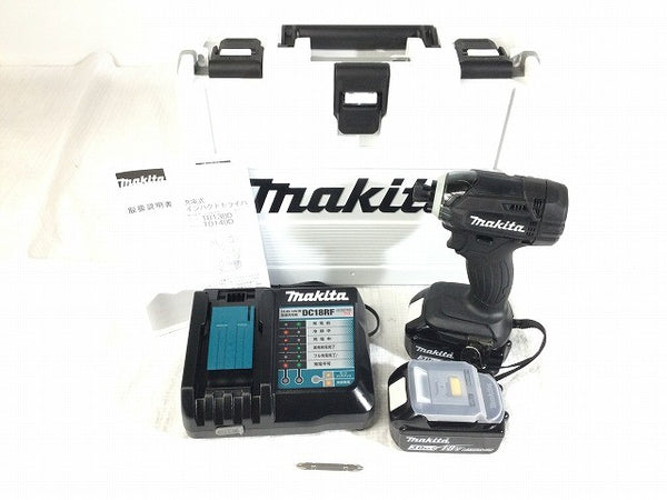 ☆未使用品☆ makita マキタ 18V 充電式インパクトドライバー TD149DRFXB 黒/ブラック バッテリー2個3.0Ah)充電器+ケース133345 - 3