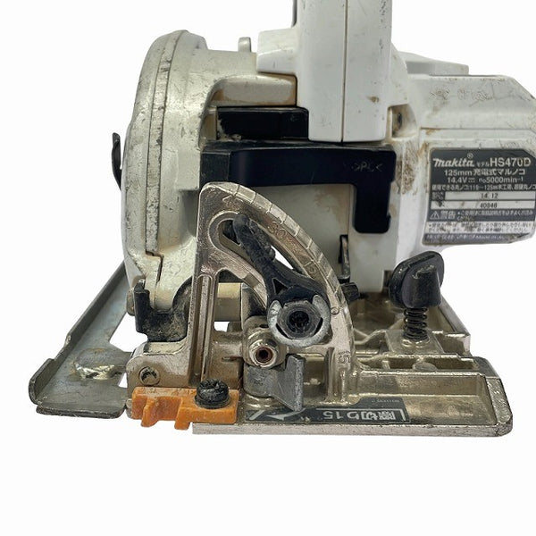 ☆中古品☆makita マキタ 14.4V 125mm 充電式マルノコ HS470D 白/ホワイト 本体 バッテリー1個（14.4V 3.0Ah） コードレス 丸ノコ 丸のこ131943 - 7