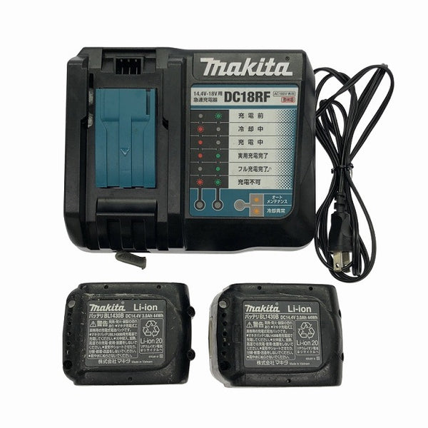 ☆中古品☆makita マキタ 14.4V 充電式インパクトドライバ TD138DRFX 青/ブルー バッテリー2個(14.4V 3.0Ah) 充電器 ケース付 - 10