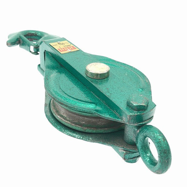 ☆中古品☆HHH スリーエッチ 強力型 吊り滑車 荷重1ton サイズ100mm フック型 荷物吊り上げ 引っ張り作業 吊り具 荷揚げ132991 - 5