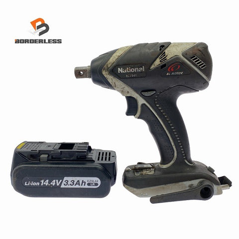 ☆中古品☆National ナショナル 14.4V 充電式インパクトレンチ EZ7541 バッテリ1個(3.3Ah※対応充電器EZ0L81のみ)付き コードレス129059