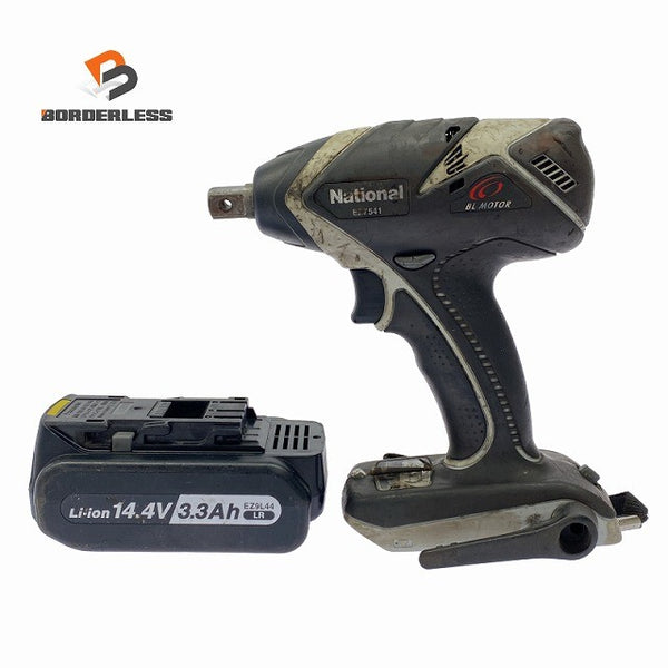 ☆中古品☆National ナショナル 14.4V 充電式インパクトレンチ EZ7541 バッテリ1個(3.3Ah※対応充電器EZ0L81のみ)付き コードレス129059 - 1