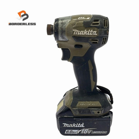 ☆中古品☆makita マキタ 18V 充電式インパクトドライバ TD173D オリーブ バッテリー1個(18V 6.0Ah)付き127392