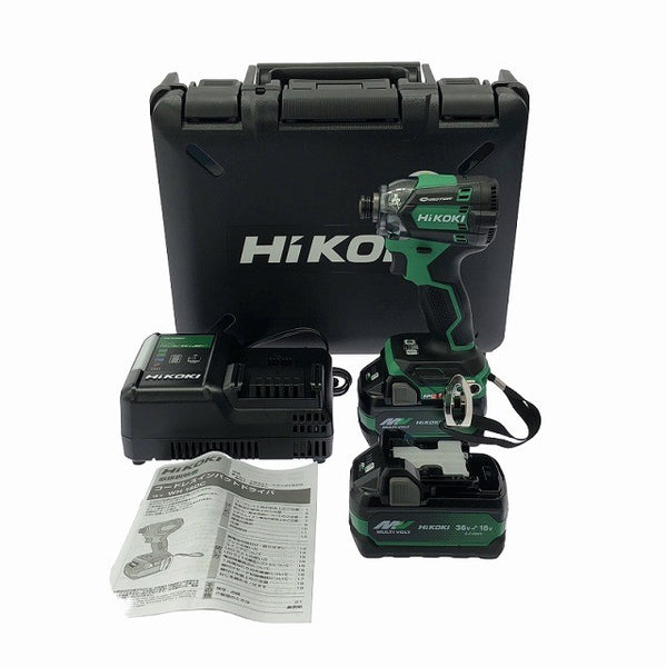 ☆未使用☆HiKOKI ハイコーキ コードレスインパクトドライバ WH18DC(2XPZ) 緑 バッテリー2個(BSL36A18X) 充電器 ケース付124995 - 3