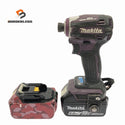 ☆中古品☆makita マキタ 18V 充電式インパクトドライバ TD172D 本体+バッテリー2個(18V 6.0Ah) 付き 電動工具134214 - 1