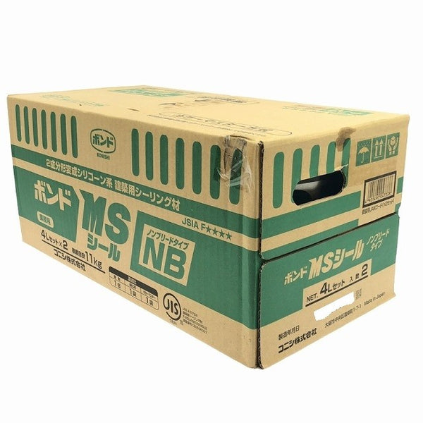 ☆未使用品☆KONISHI コニシ MSシール 4L×2缶 NB/ノンブリードタイプ 2成分形系変成シリコーン系 2液 シーリング材 コーキング材133344 - 4