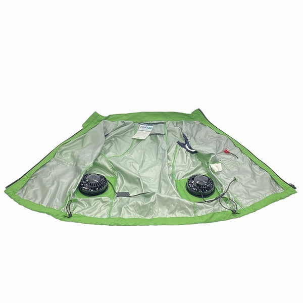 ☆美品セット☆セフト 7.2V 空調服用バッテリー BTSP1 ファンユニット＋ベスト(ミドリ安全 WEV86)付 株式会社空調服 空調作業服112057 - 7
