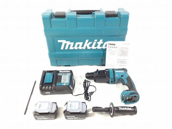☆未使用品☆ makita マキタ 18V 18mm 充電式ハンマドリル HR182DRGX 青/ブルー バッテリー2個(6.0Ah)充電器+ケース123024 - 3