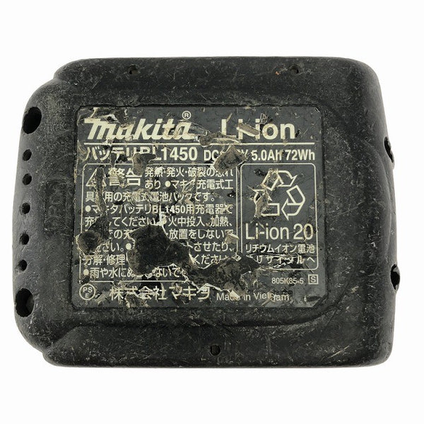☆中古品☆makita マキタ 14.4V 5.0Ah 純正リチウムイオンバッテリー BL1450 リチウムイオン電池 蓄電池 充電池137560 - 10