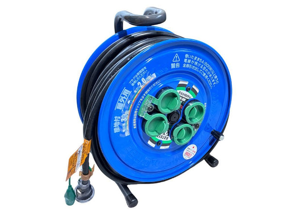 ☆美品☆畑屋製作所 HATAYA サンデーレインボーリール SG30K ドラムリール 標準型 接地付 防雨 30m 山善 延長コード おまけ付き134892 - 3