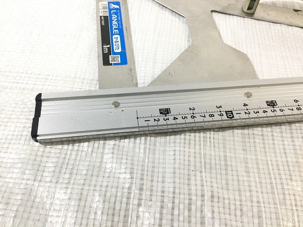 ☆中古品☆SHINWA シンワ測定 エルアングル かるぴた 目盛り1m 73207 丸ノコガイド定規 マルノコ用 丸のこ用 Ｌアングル L-ANGLE134695 - 9