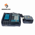 ☆極美品純正セット品☆ makita マキタ リチウムイオンバッテリー BL1860B(18V 6.0Ah)1個+充電器(DC18RF)LITHIUM-ION 雪マーク - 1