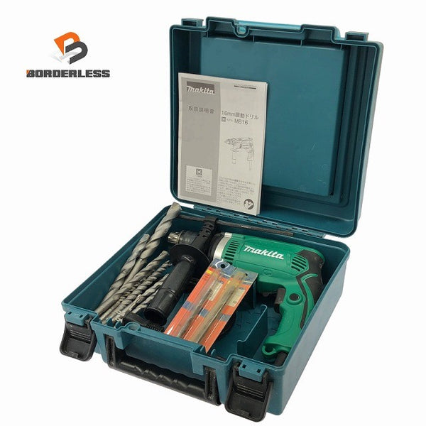 ☆比較的綺麗☆makita マキタ 100V 16mm 震動ドリル M816K ケース付 コード式 振動ドリル 電動ドリル 穴あけ DIY132982 - 1