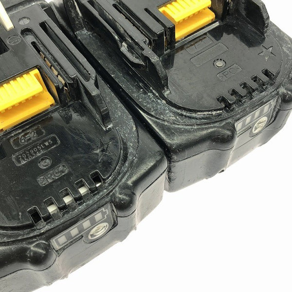 ☆中古品2点セット☆makita マキタ 18V 6.0Ah 純正 リチウムイオンバッテリー BL1860B×2 残量表示付 雪マーク 蓄電池132930 - 7