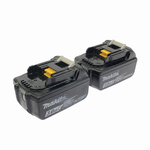 ☆中古品2点※充電回数12回と19回☆makita マキタ 18V 3.0Ah 純正 リチウムイオンバッテリー BL1830B 残量表示付 蓄電池 充電池 - 4