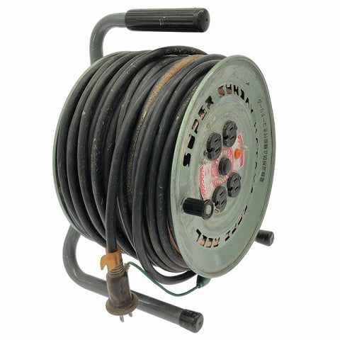 ☆中古品☆HATAYA ハタヤ スーパサンデーリール 電工ドラム GV-501K 延長コード コードリール 現場133252 - 0