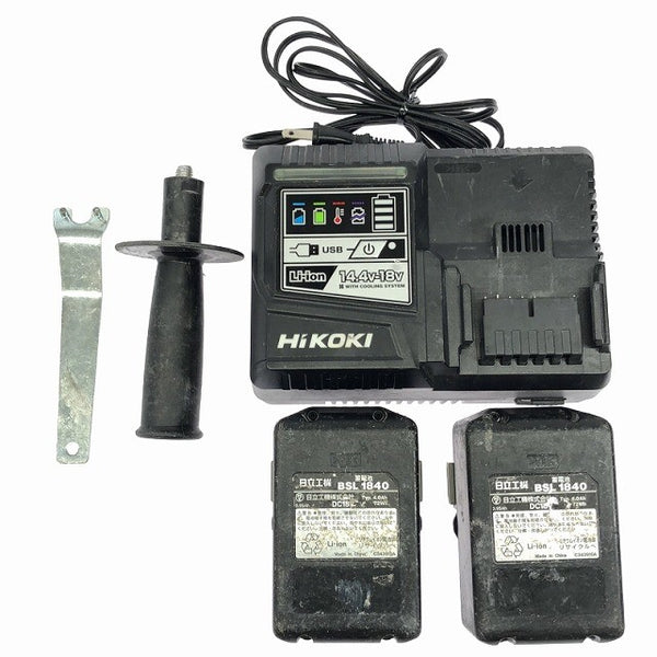 ☆中古品☆HITACHI 日立工機 18V 100mm コードレスディスクグラインダー G18DBVL バッテリ2個(4.0Ah) 充電器付 充電式114926 - 10