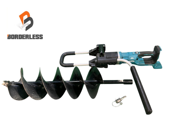 ☆中古品☆makita マキタ 18V＋18V/36V 充電式アースオーガ DG460D ビット φ200付き 建築 土木 外構工事136087 - 1