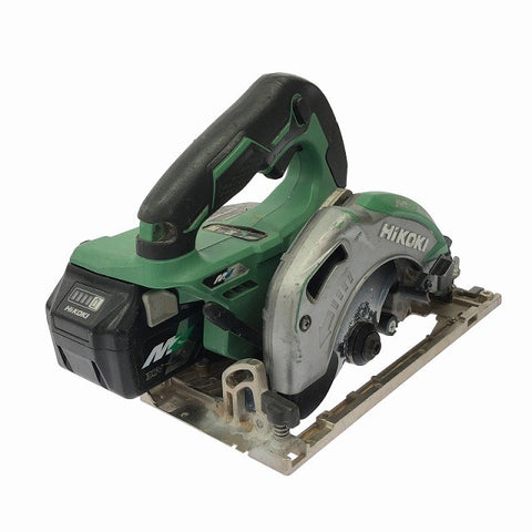 ☆中古品☆HiKOKI ハイコーキ 36V 165mm コードレス丸のこ C3606DA バッテリ2個(36V2.5Ah)充電器付 充電式マルノコ123762 - 0