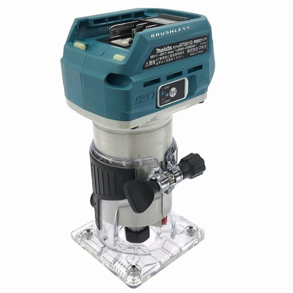 ☆中古美品☆ makita マキタ 40Vmax 充電式トリマ RT001GZ 青/ブルー 本体のみ119164 - 4