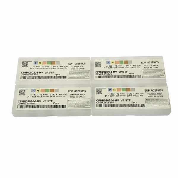 ☆未使用品4箱セット☆MITSUBISHI 三菱 カッタ用インサート CPMH080204-MV VP15T 1箱(10個)×4 サーメット 旋盤 仕上げ - 9