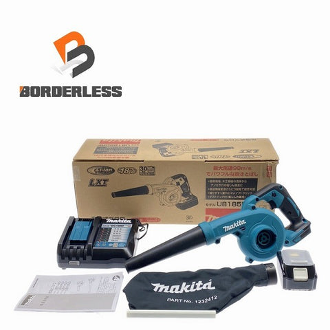 ☆未使用品☆makita マキタ 18V 充電式ブロワー UB185DRF バッテリ1個(18V3.0Ah) 充電器付 コードレス 送風機 ブロアー134289