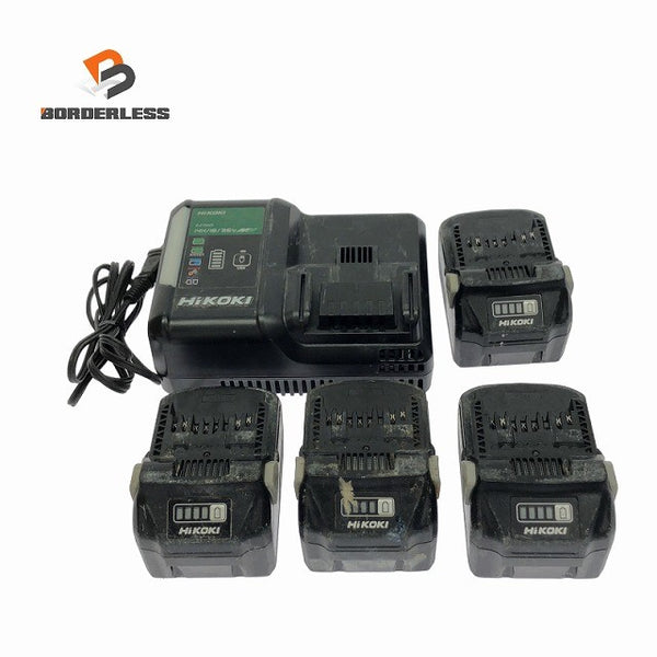 ☆中古品5点☆HiKOKI ハイコーキ 36V 2.5Ah 純正 マルチボルトバッテリー BSL36A18 4個 充電器 UC18YDL2 リチウムイオン130526 - 1