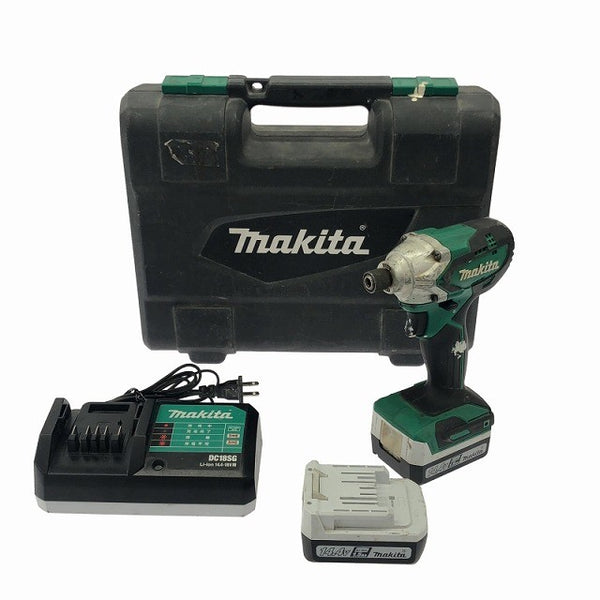 ☆中古品☆makita マキタ 14.4V 充電式インパクトドライバー MTD001DSX バッテリー2個(14.4V 1.5Ah) 充電器 ケース付 DIY用116979 - 3